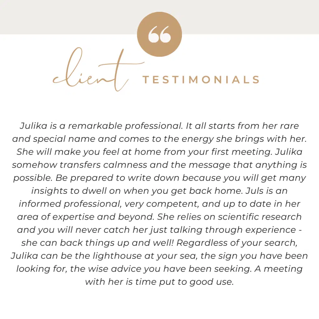 Juls' Psychology Client Testimonial