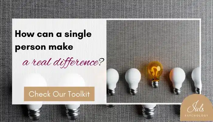 How can a single person make a real difference