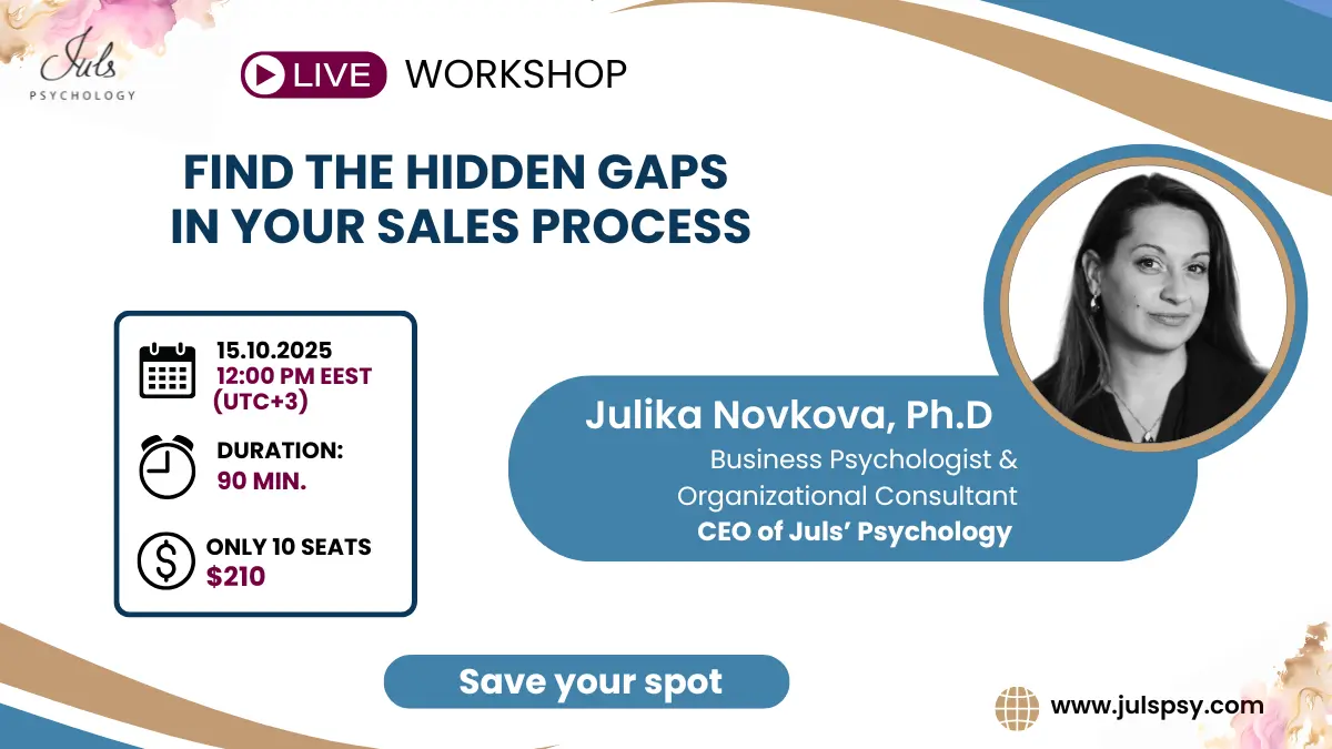 JulsPsy Workshop on Sales and Business Psychology