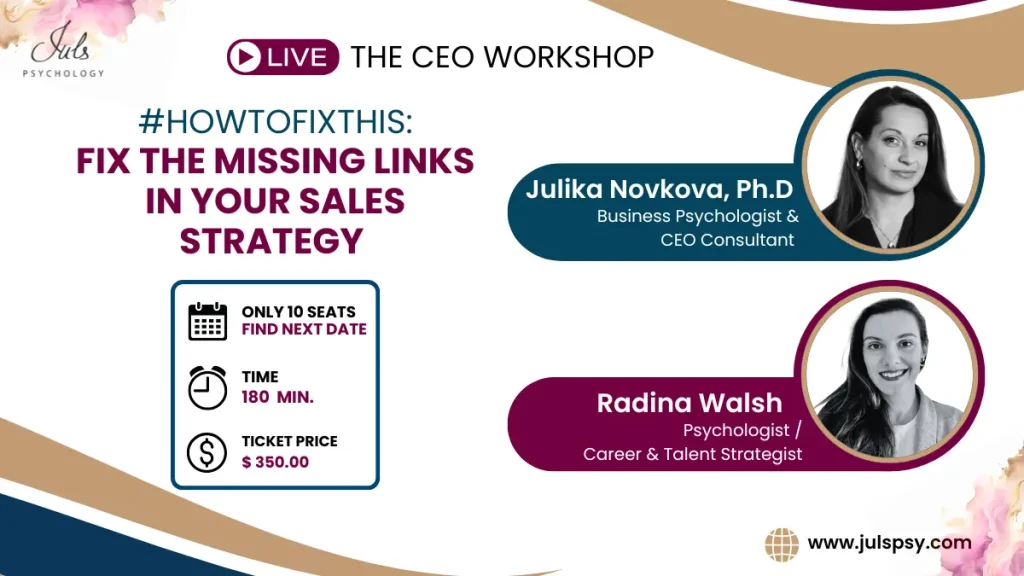 Sales Workshop by Juls' Psychology