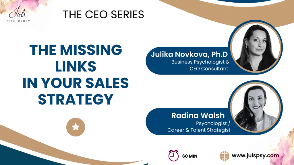 The Missing Links in Sales - watch full webinar by Juls' Psychology, 2025
