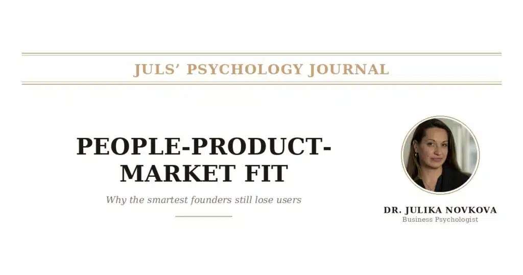 PEOPLE-product market fit by Juls' Psychology